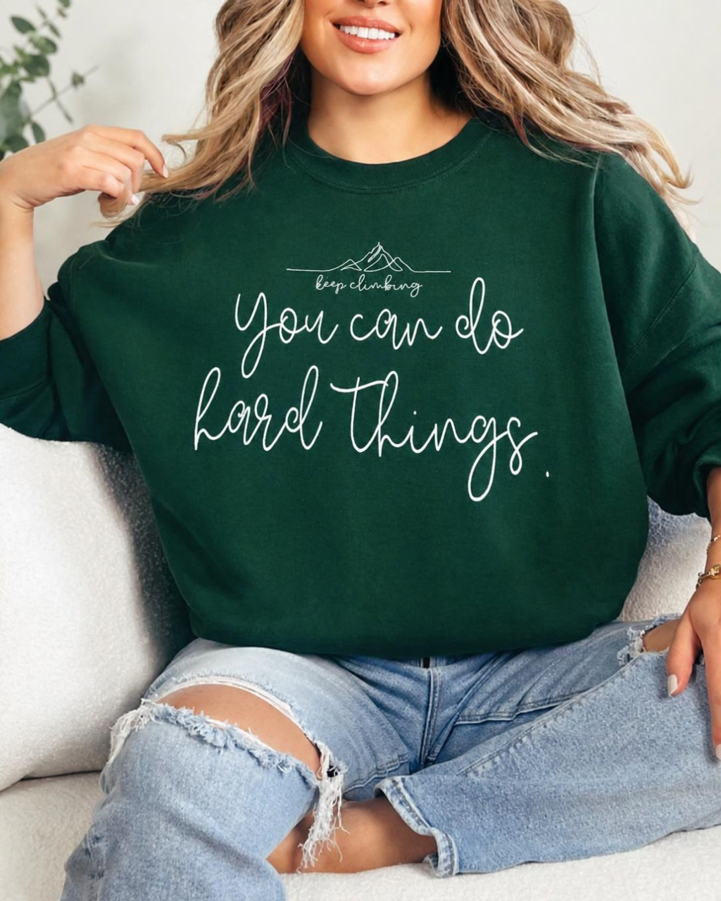 Keep climbing crewneck