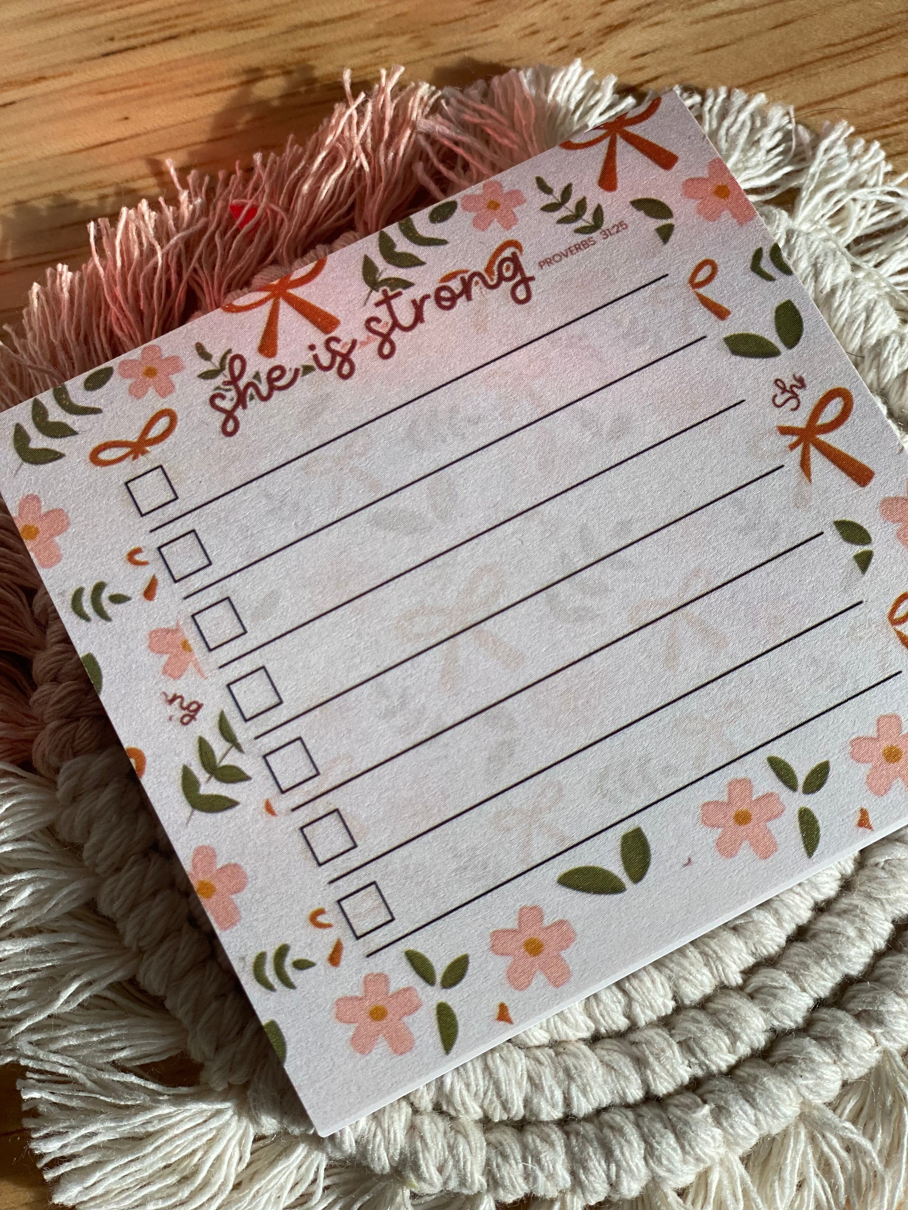 EXCLUSIVE She is strong sticky notepad